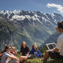 High School Semester Abroad! group on mountain in Switzerland